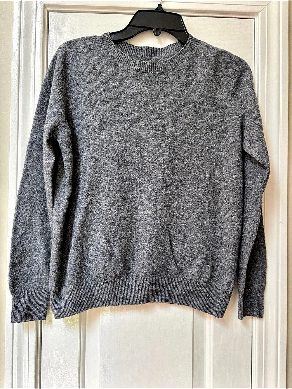 Gray Crewneck Wool Sweater